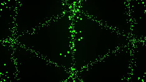gotas verdes. fondo abstracto. girando en círculos. esferas suspendidas de aire en aceite reposan en la superficie del agua. animación de bucle 3d, vj, 4k
