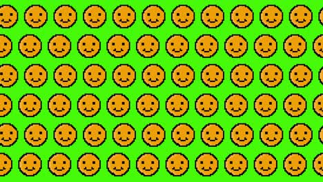 los patrones de fondo animados de pixel smiley en el video de 4k.