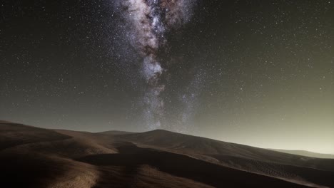 increíble vía láctea sobre las dunas erg chebbi en el desierto del sahara