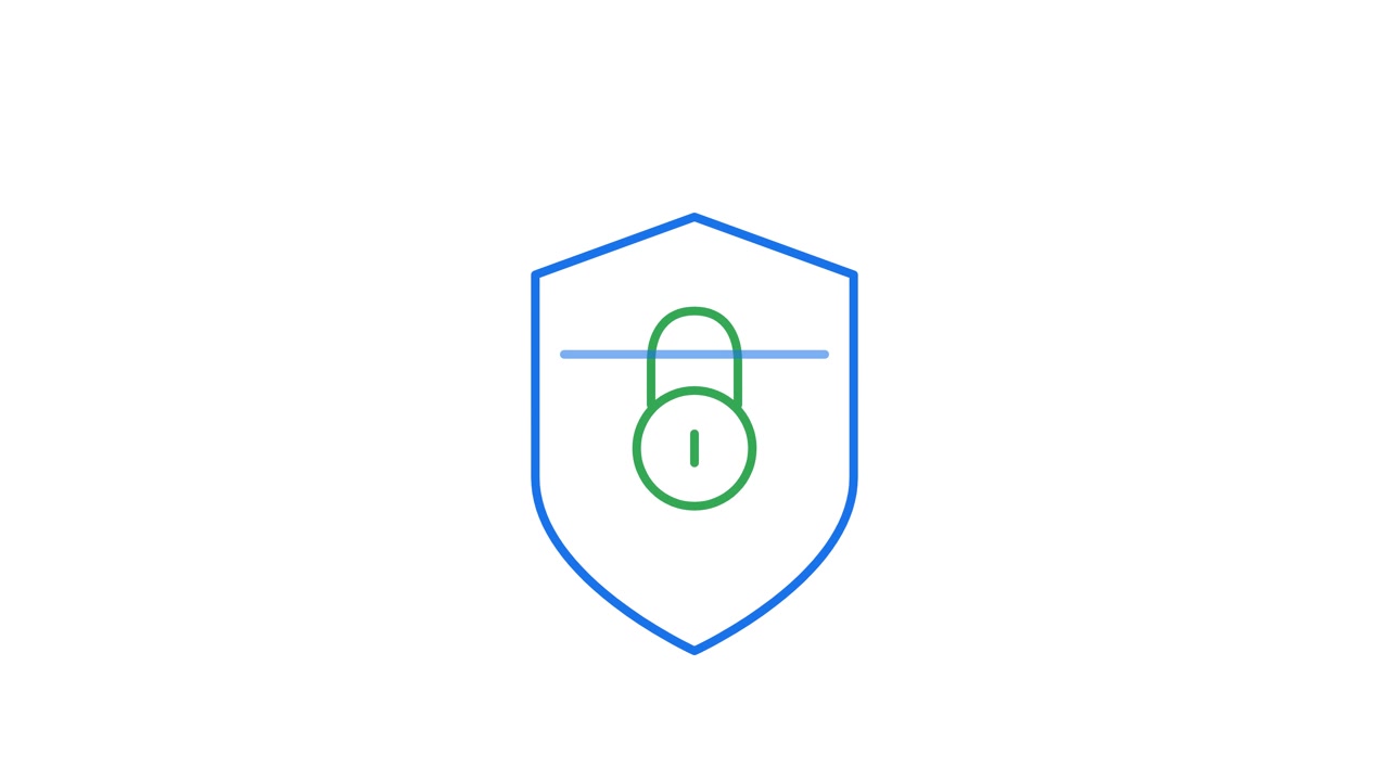 Animated Shield Icon with Locking Mechanism