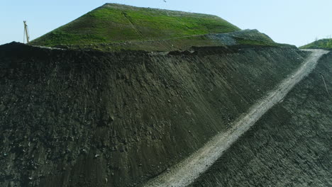 drone flight over the municipal waste hill