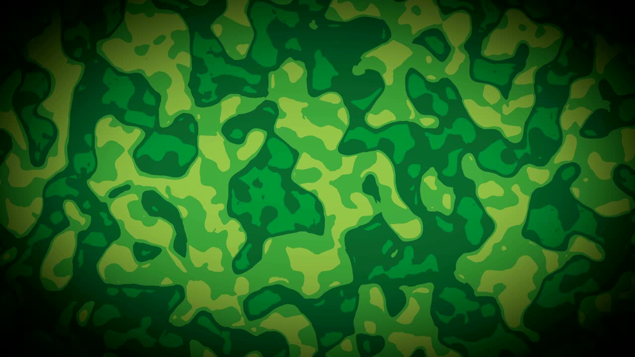 Loop di sfondo mimetico militare verde astratto.