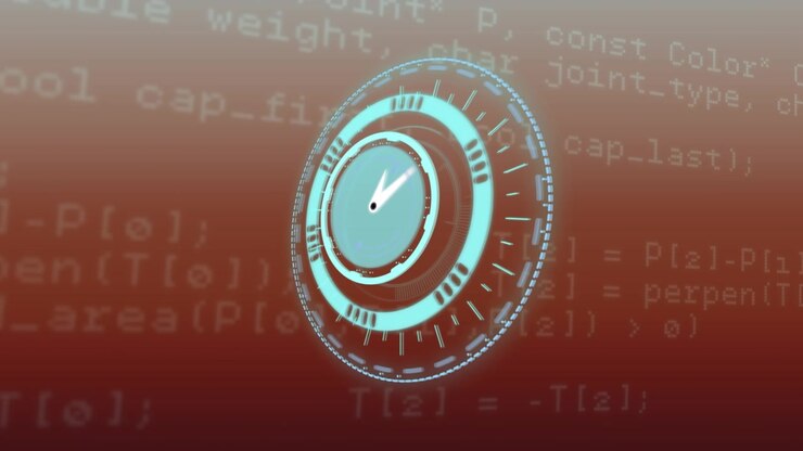 Digital animation of graphical scope with timer scanning in circular against programming data