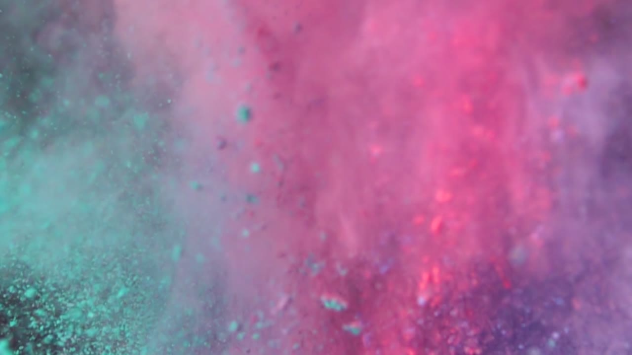 Explosión de polvo de colores