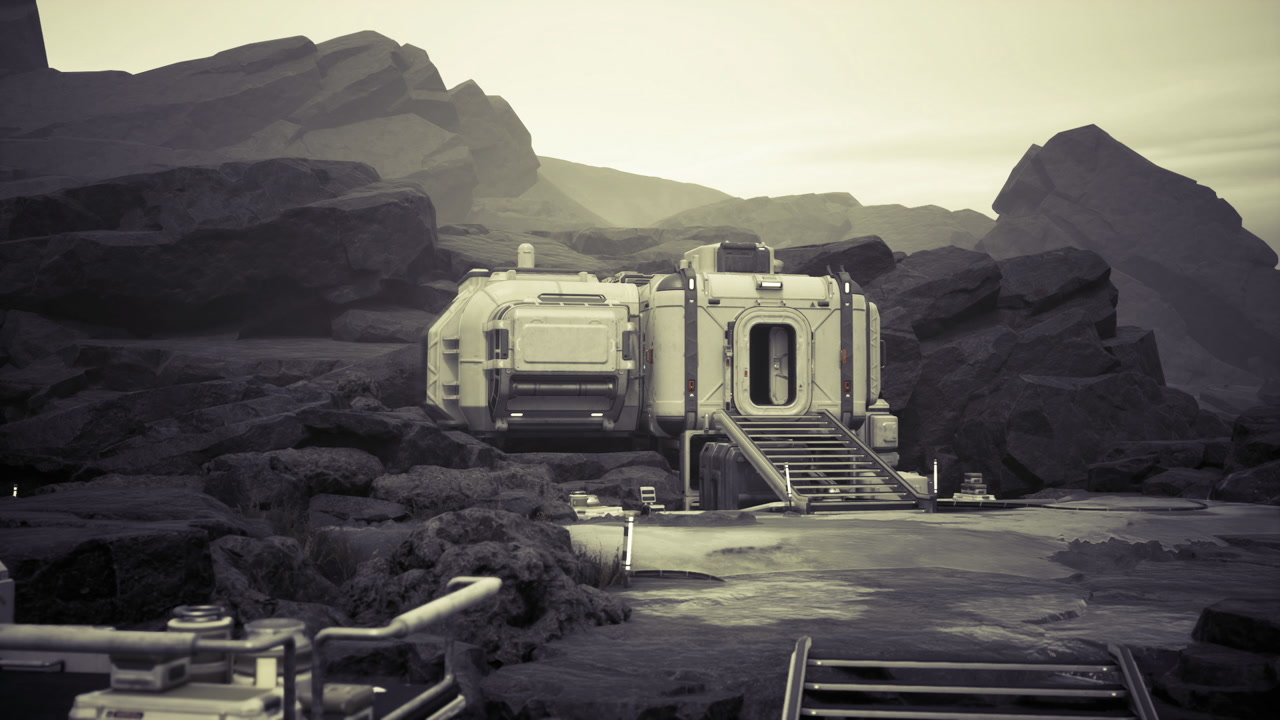 Individuals assembled on even terrain with sunrise illuminating far horizon