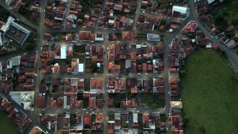 top view looking down - many countryside houses in the city of bueno brandao, countryside of minas gerais - braizil - real state brazil