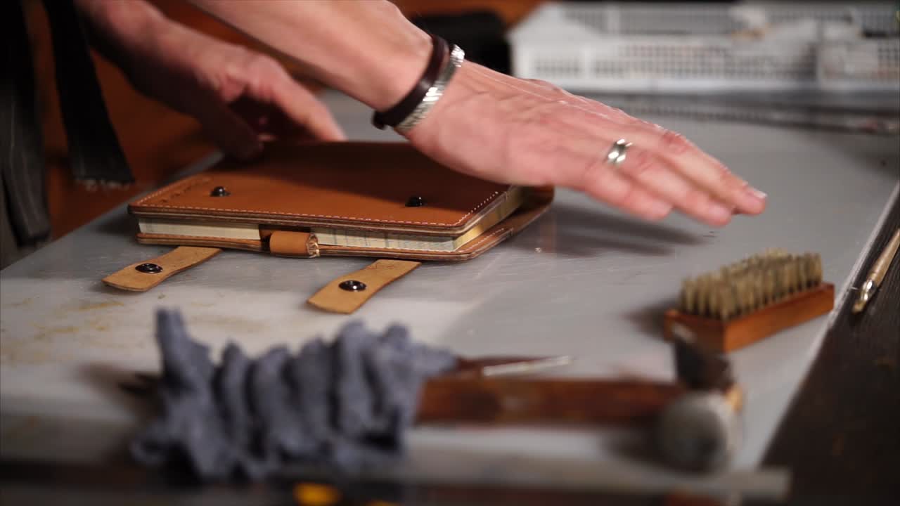 Leather Bookmaking Process
