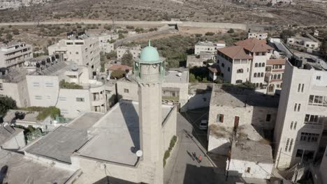 old mosque in beit hanina (abu dahuk) the old city -aerial