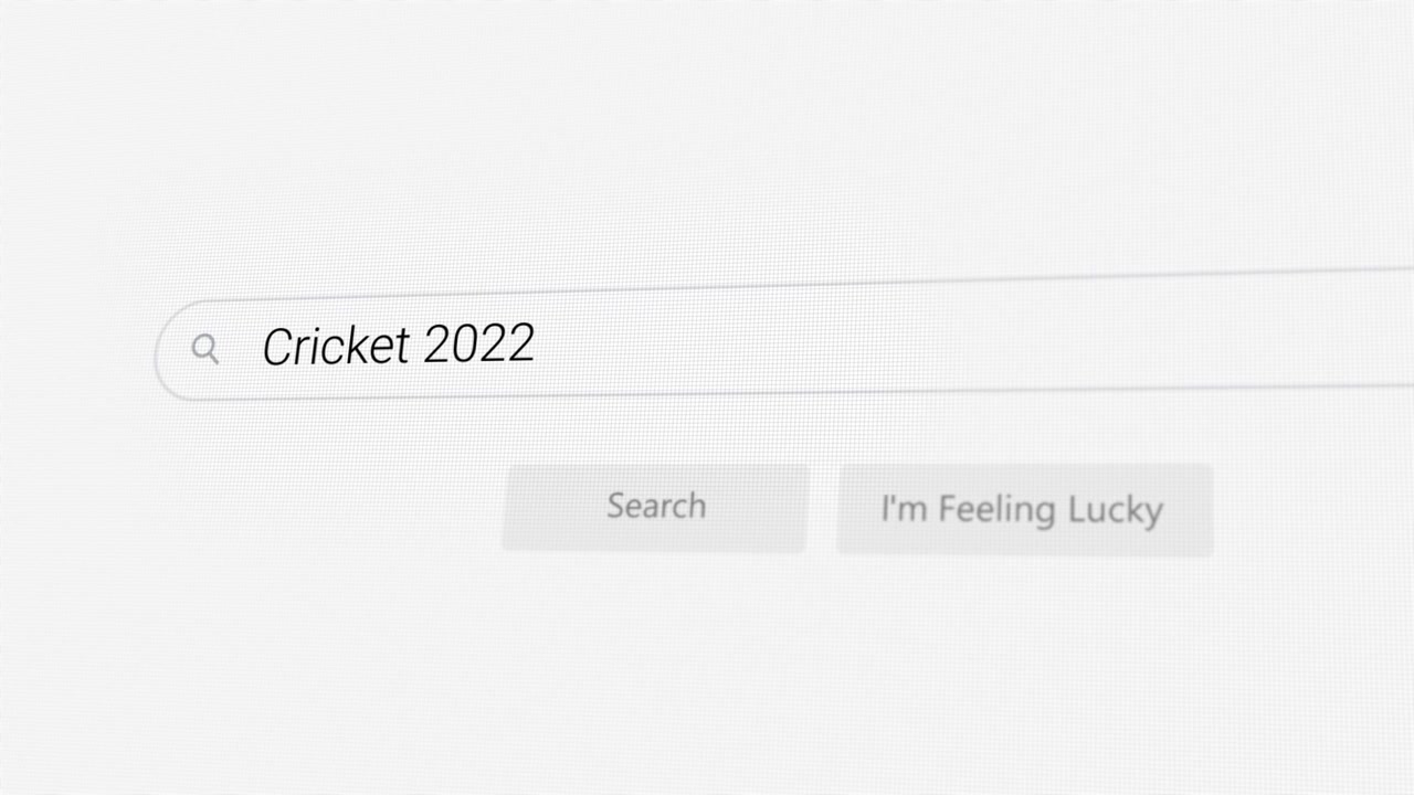 Ricerca di Cricket 2022 sul browser Internet