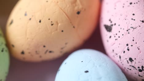 close-up of colorful easter eggs