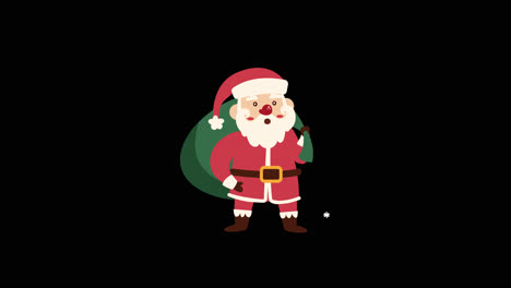 santa claus with gift bag