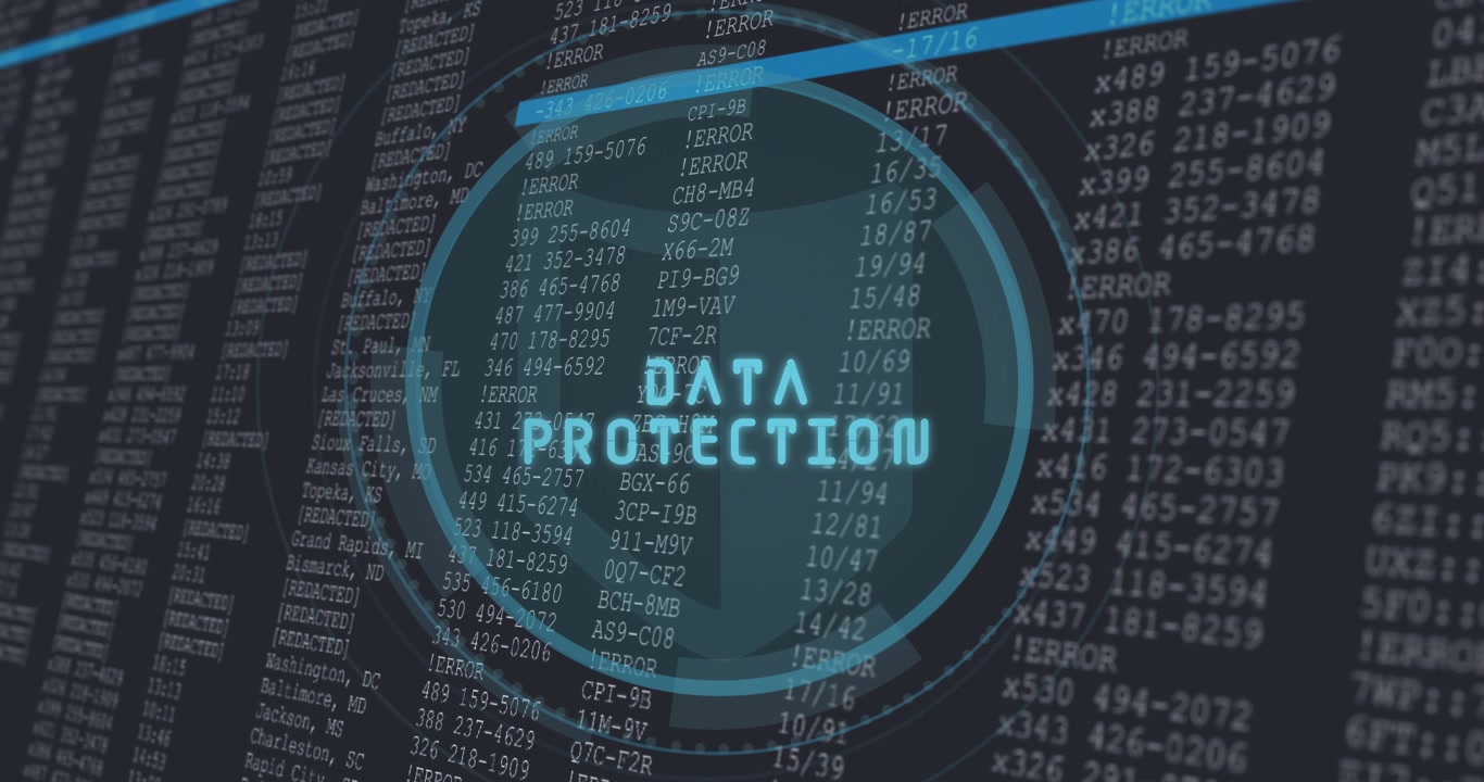 On load shield shrinking HUD rings rotating scan bar sweeping code errors showing data protection