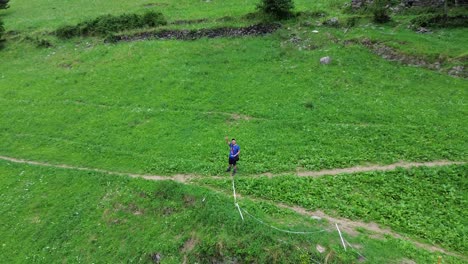 lines and walks in drone of the scouts group helps to know yourself