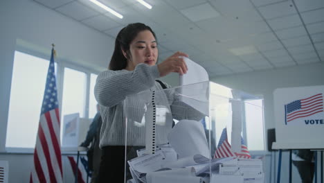 voting at a polling place