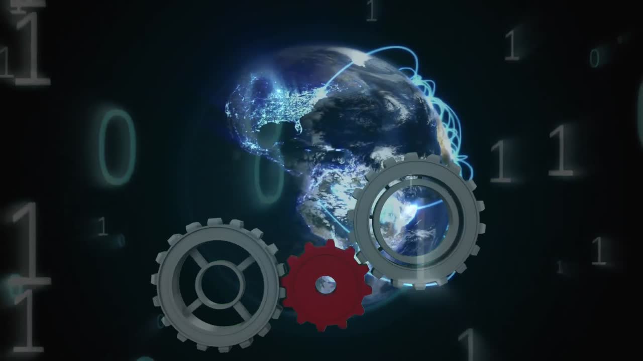 globo giratorio y engranajes