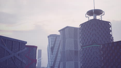 edificio alto con bandera