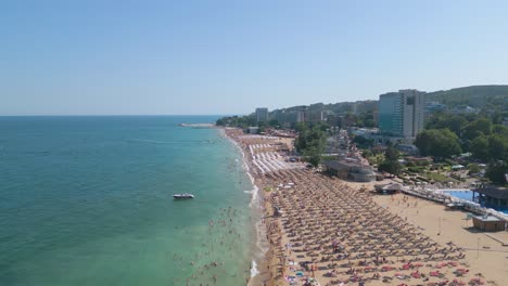 golden sands - bulgaria - aerial 4k drone shot