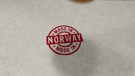 made in norway stamp and stamping loop animation