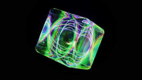 abstract glowing crystal hexagon