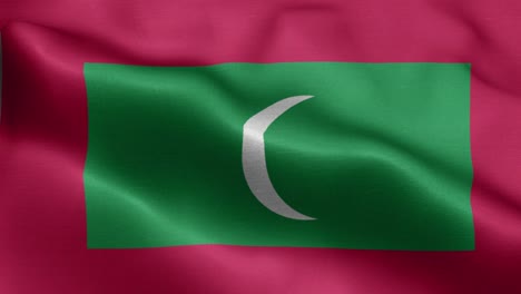 waving loop 4k national flag of maldives