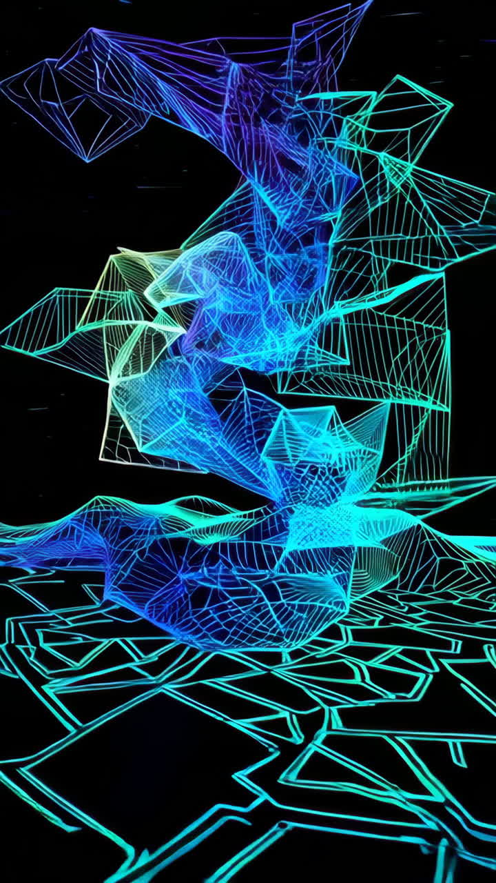 Abstract Neon Geometric Shapes