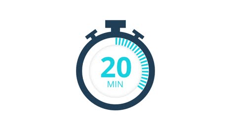 the 40 minutes, stopwatch icon. stopwatch icon in flat style, timer on on color background. motion graphics.