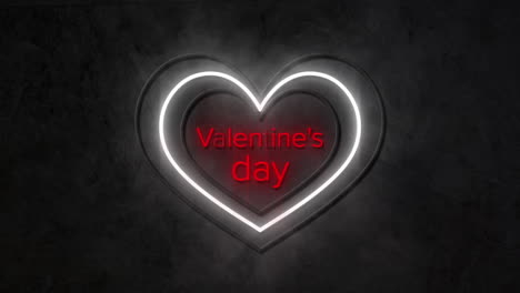 animated neon hearts flash in a love-themed video for valentine's day.