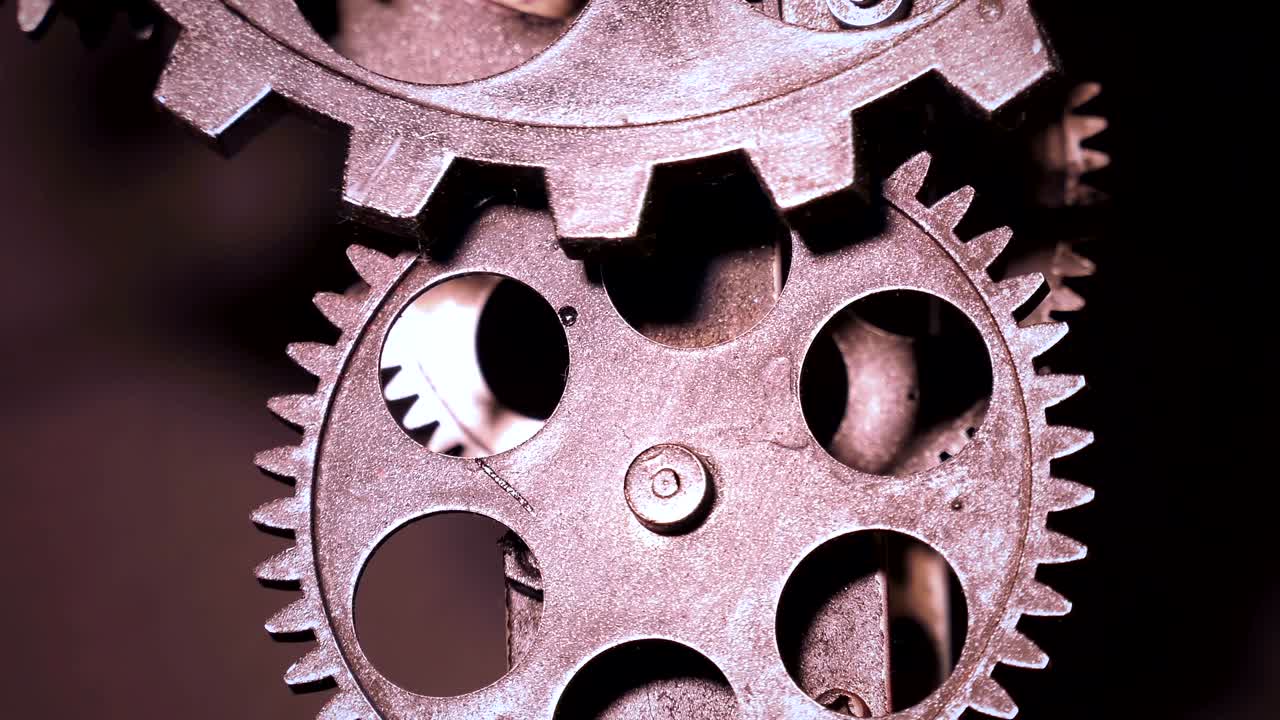 grunge abstracto engranajes de reloj sucios y oxidados concepto industrial y comercial