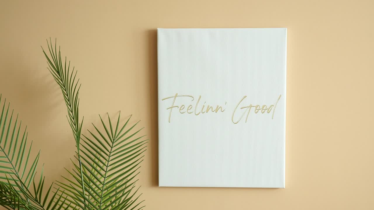 Motivational Quote Poster with Palm Leaf