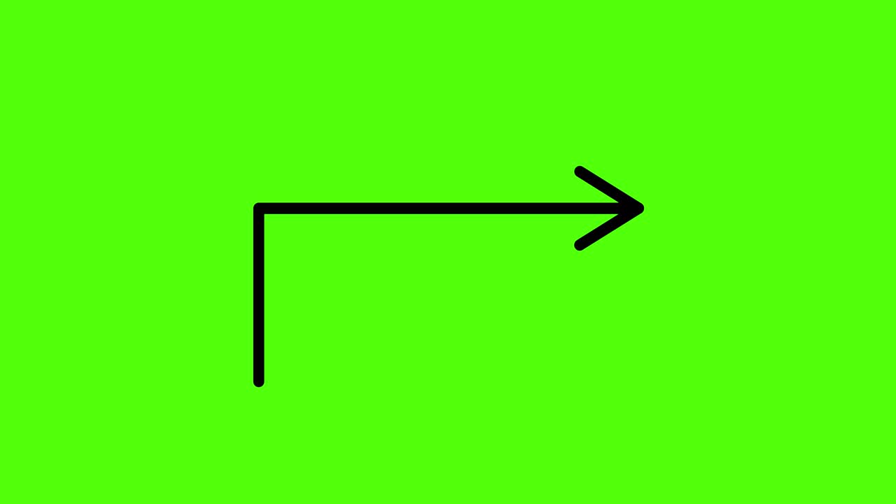 animación de flecha. conjunto de punteros de dibujo a mano. video 4k. pantalla verde. para medios de comunicación, presentaciones o redes sociales