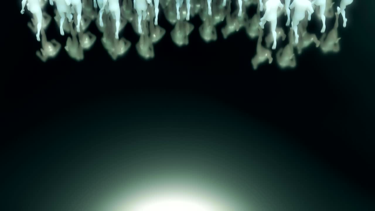 抽象的な 人の群れ