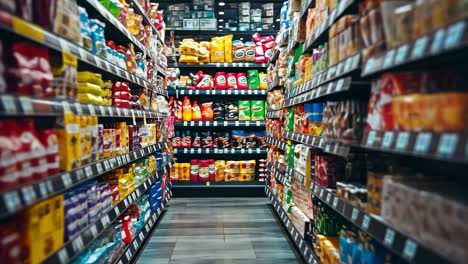 grocery store aisle filled with various sauces and cleaning products