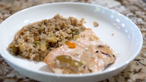 Fresh-and-hot-salmon-miso-on-a-serving-plate