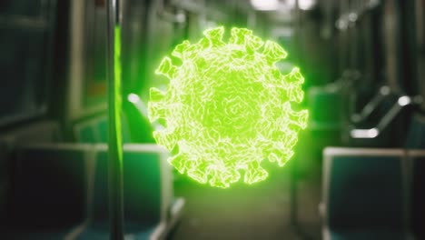 coronavirus covid-19 epidemic in subway car