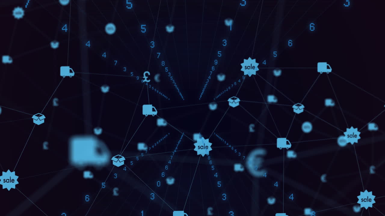 Animation af scope-scanning og databehandling over ikoner