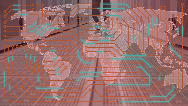 Digital icons and data processing over grid network against forklift loader at warehouse