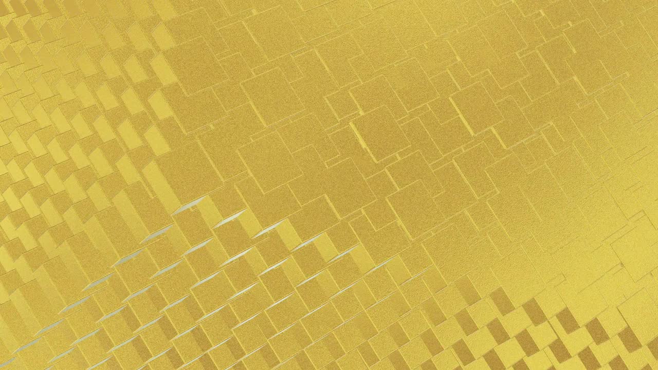 abstracto geométrico fondo dorado azulejos de papel de aluminio textura de bucle sin costura fondo renderizado en 3d