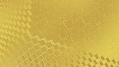 abstracto geométrico fondo dorado azulejos de papel de aluminio textura de bucle sin costura fondo renderizado en 3d