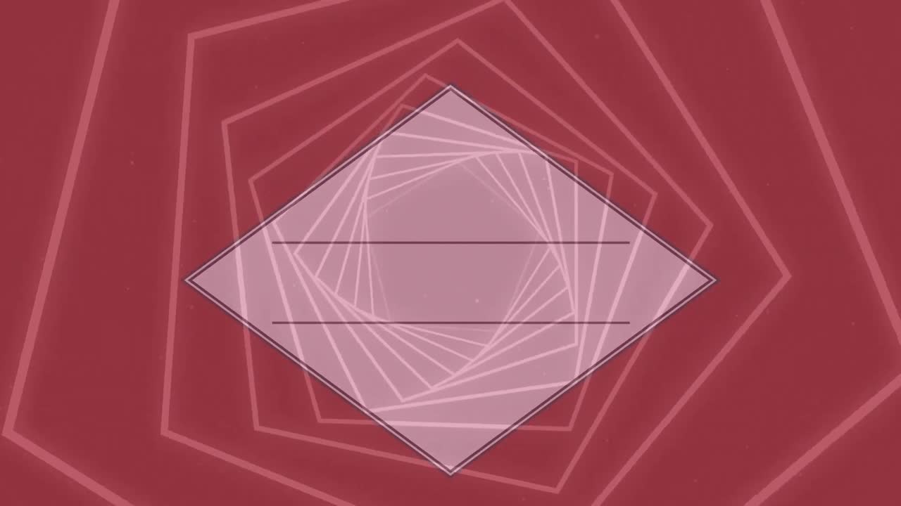 animación de formas en movimiento sobre fondo rojo