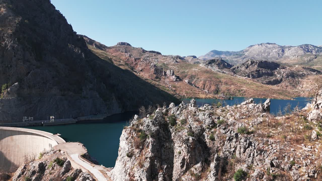 Rock Mountains Revealed Oymapinar Dam And Manavgat River In Antalya Province, Turkey