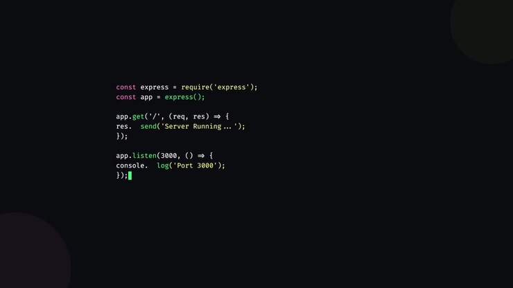 Writing Express.js Server Code in a Text Editor