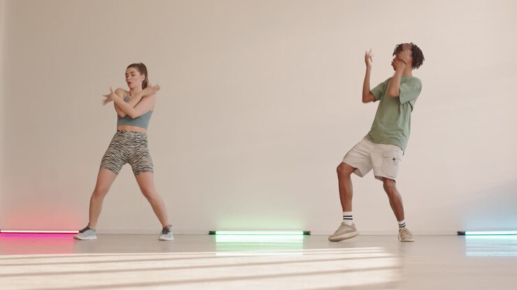 Man and Woman Dancing Freestyle