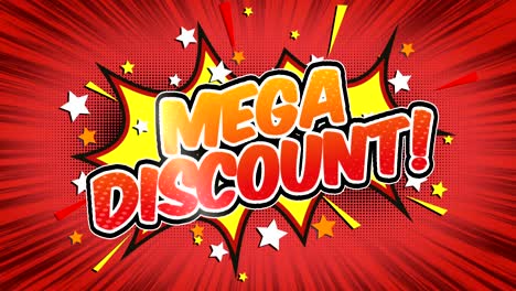 mega discount - comic style text