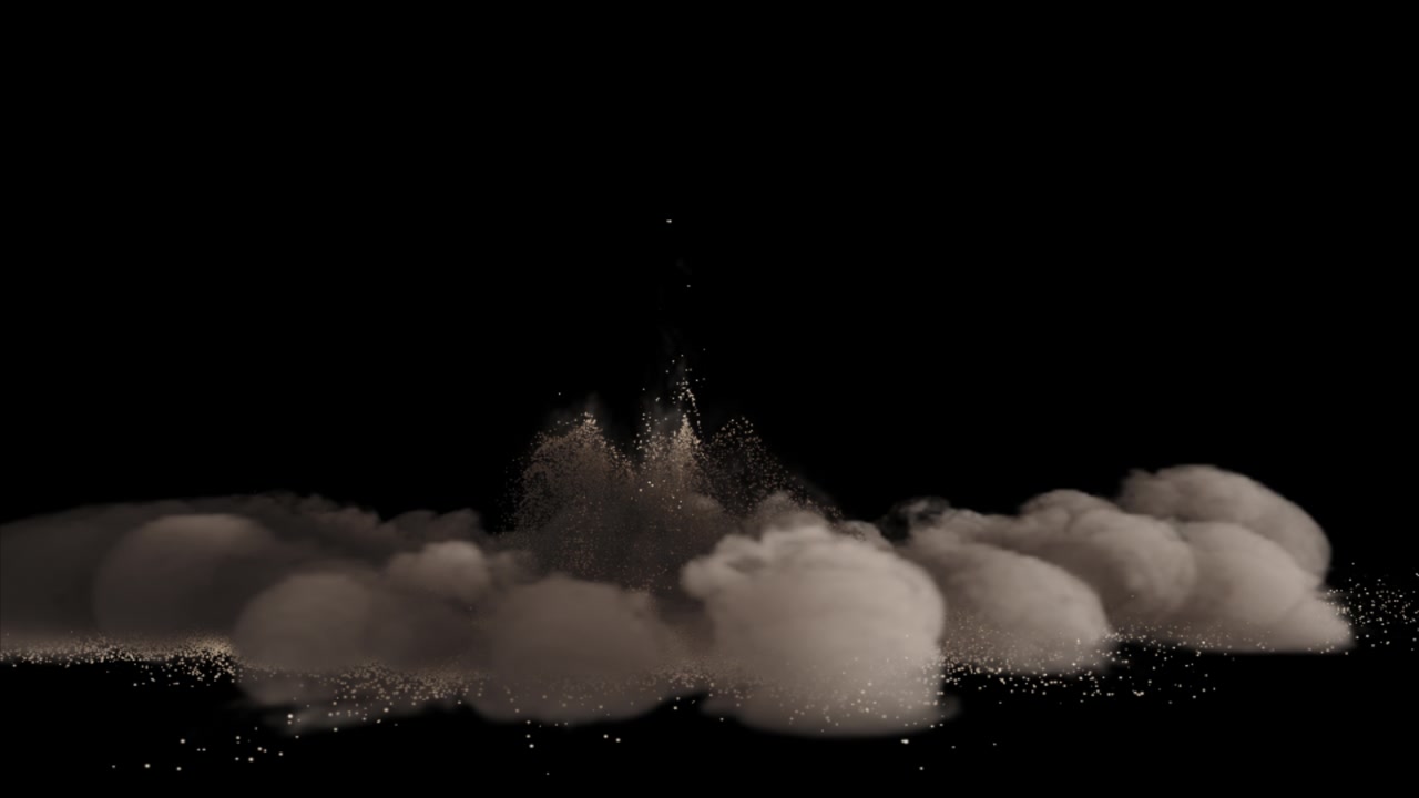 Effetto Esplosione Digitale di Fumo e Polvere