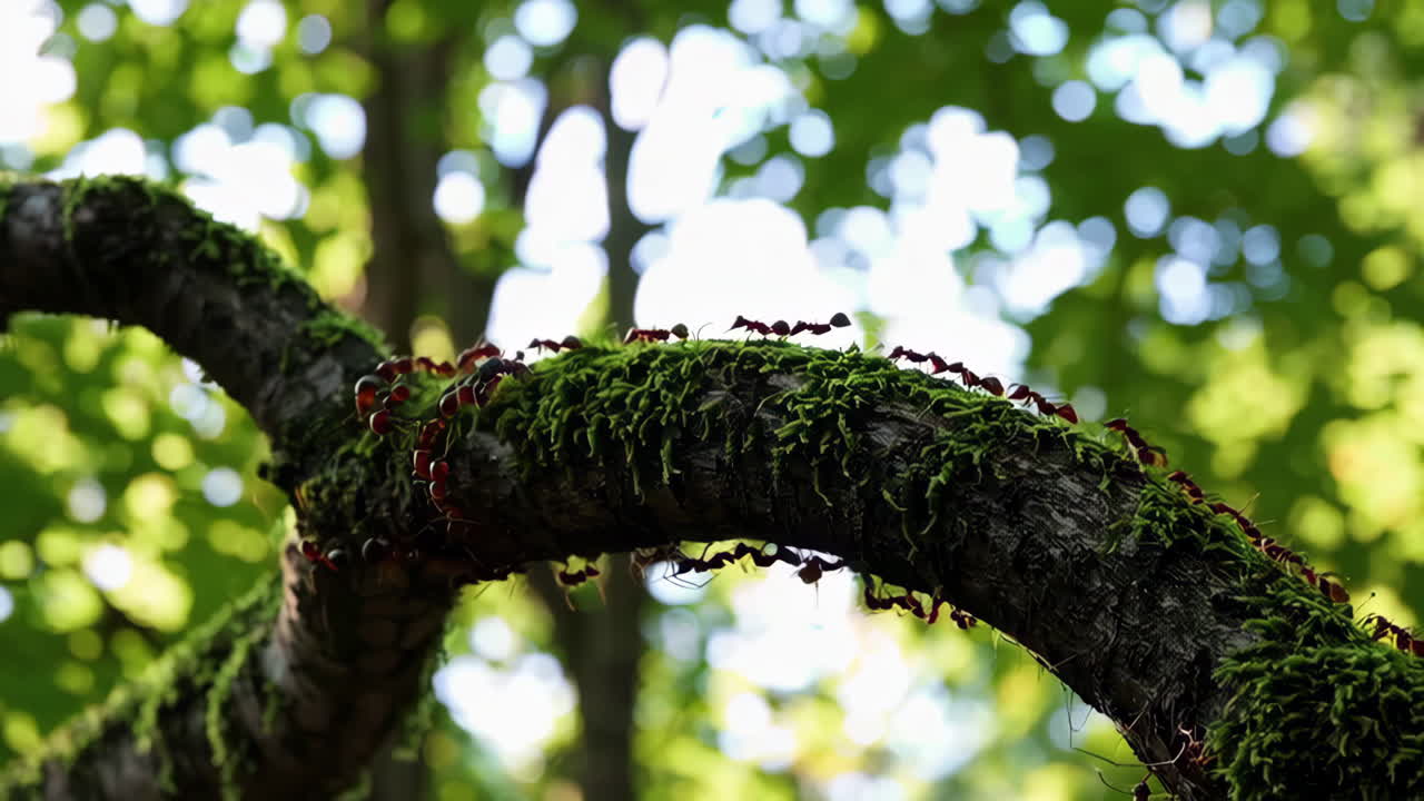 Ants on a Tree Branch