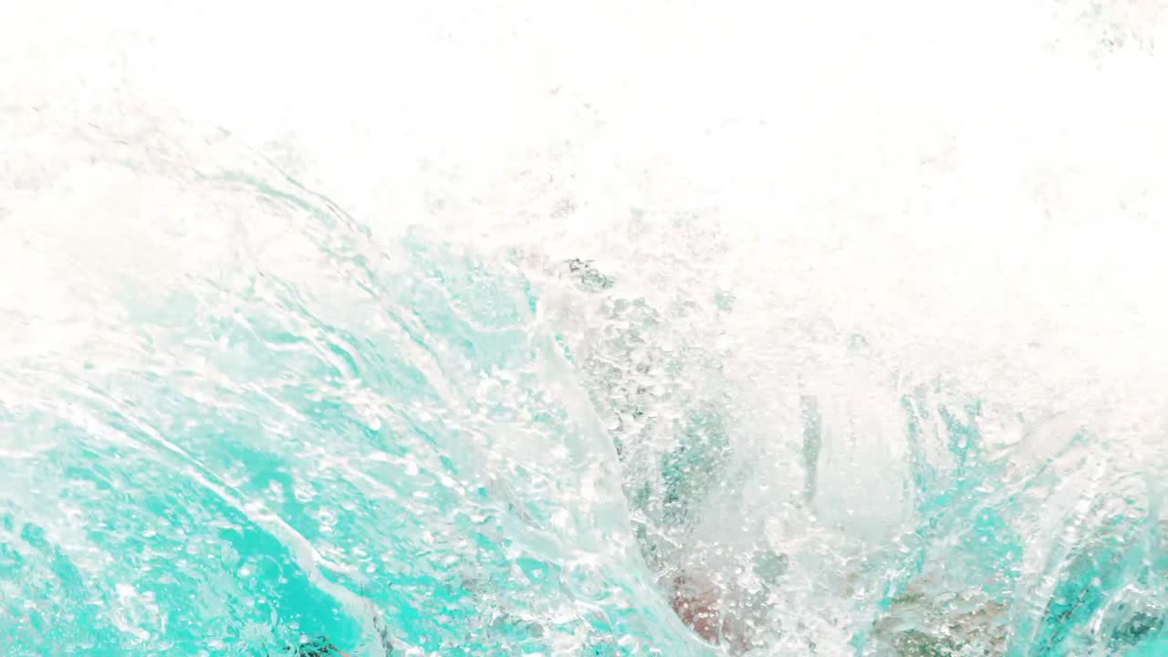 Happy friends jumping in the swimming pool