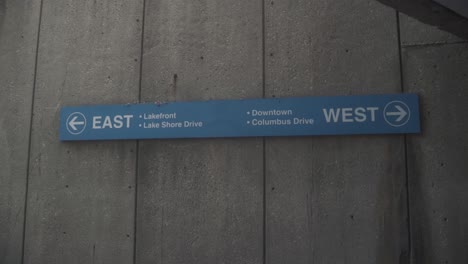 Signs for Chicago avenues downtown