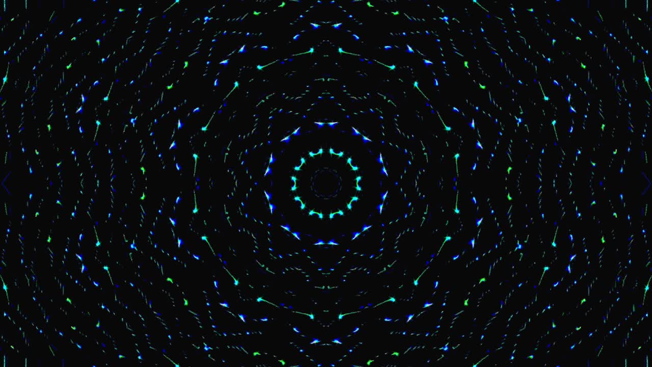 Abstract Kaleidoscope pattern with full colors. Magic mandala. 4k