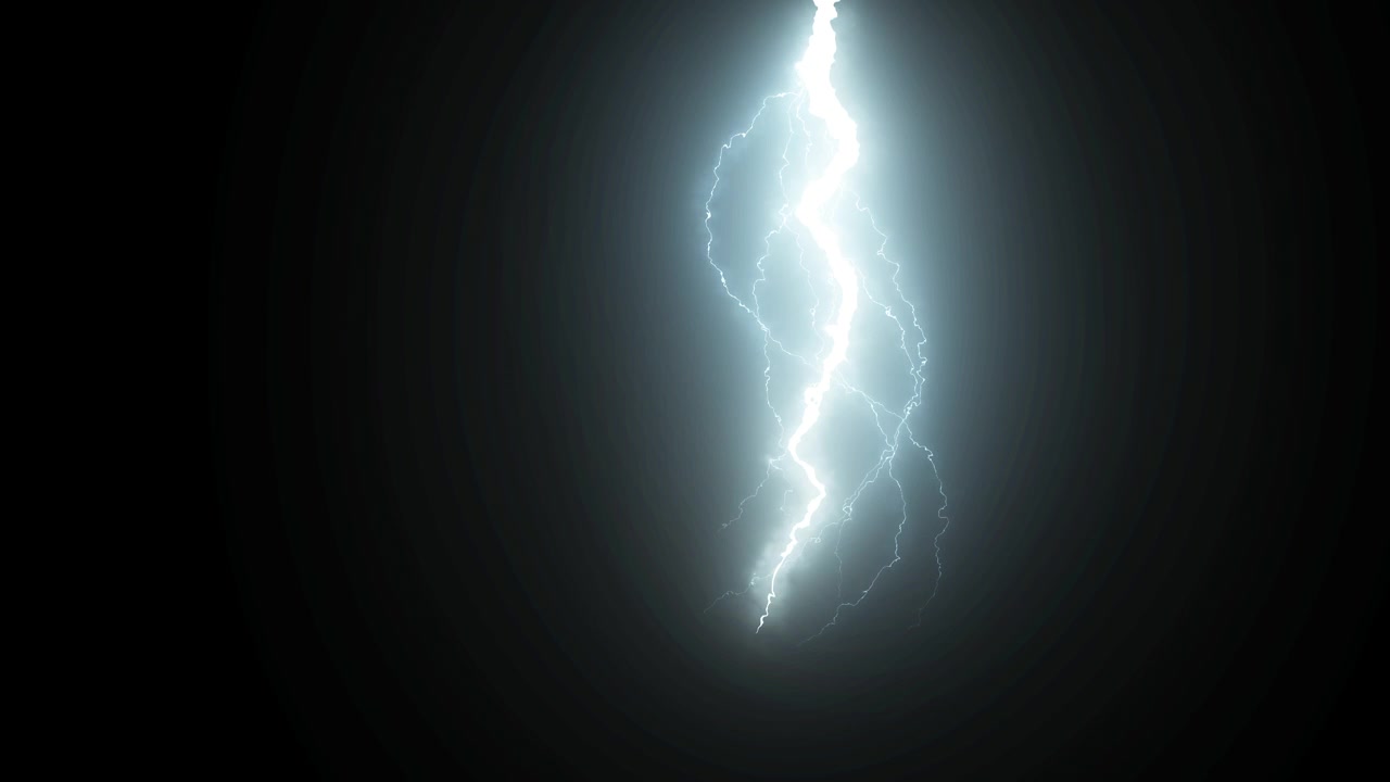 Fulmine elettrico su sfondo nero
