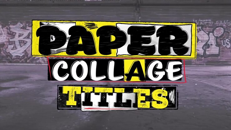 Dynamic Paper Collage Titles with Grunge Urban Aesthetic
